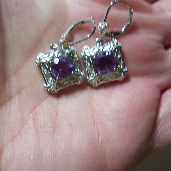 Amethyst Earrings - Picture 4 of 6